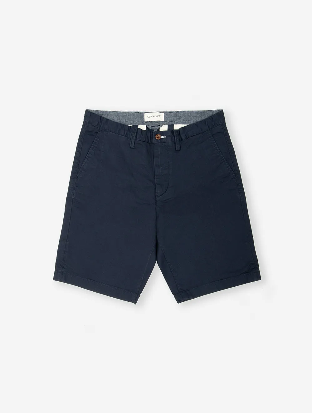 Marinefarbene Twill-Shorts in lockerer Passform