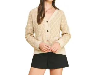 Rhea Diamant Cardigan in Braun