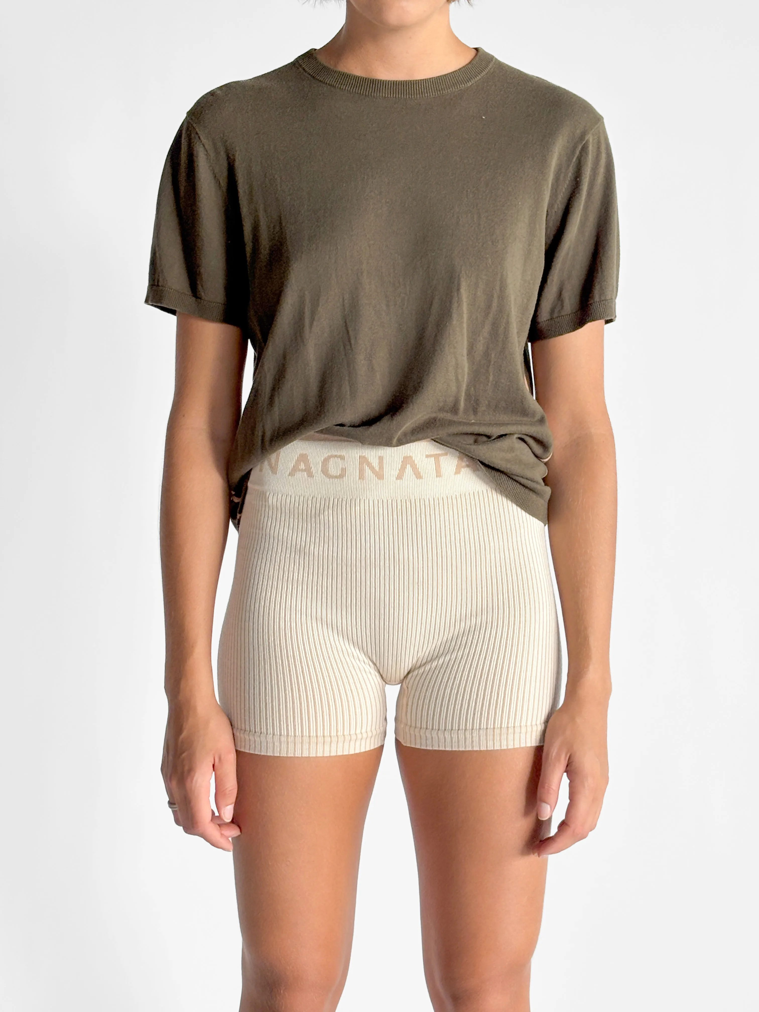 Rippen-Mini-Shorts
