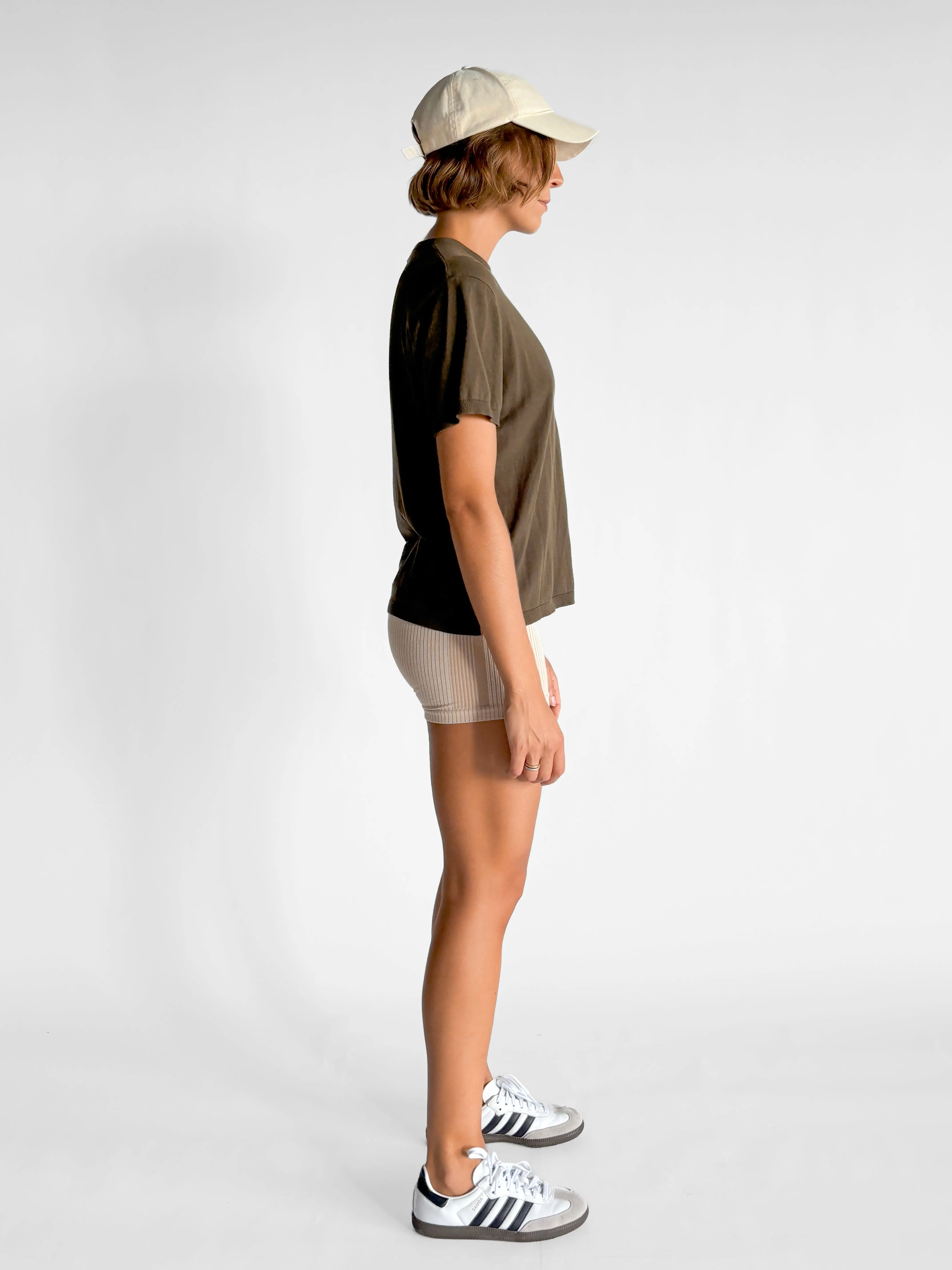 Rippen-Mini-Shorts