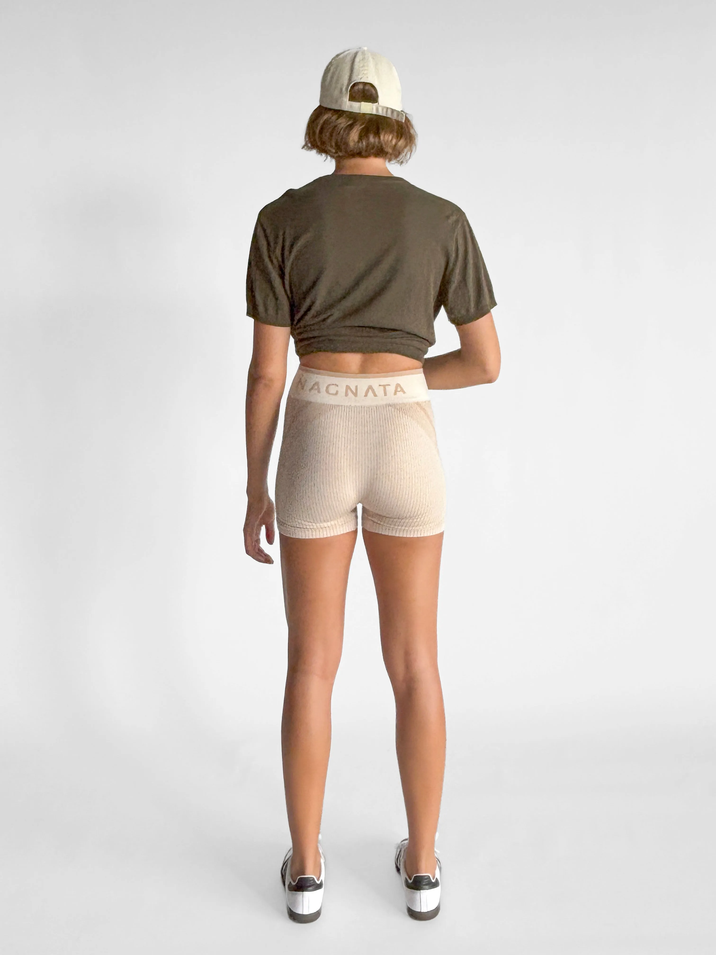 Rippen-Mini-Shorts