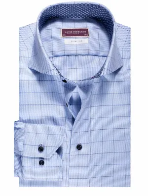Ronaldinho Karo-Hemd Slim Fit Blau