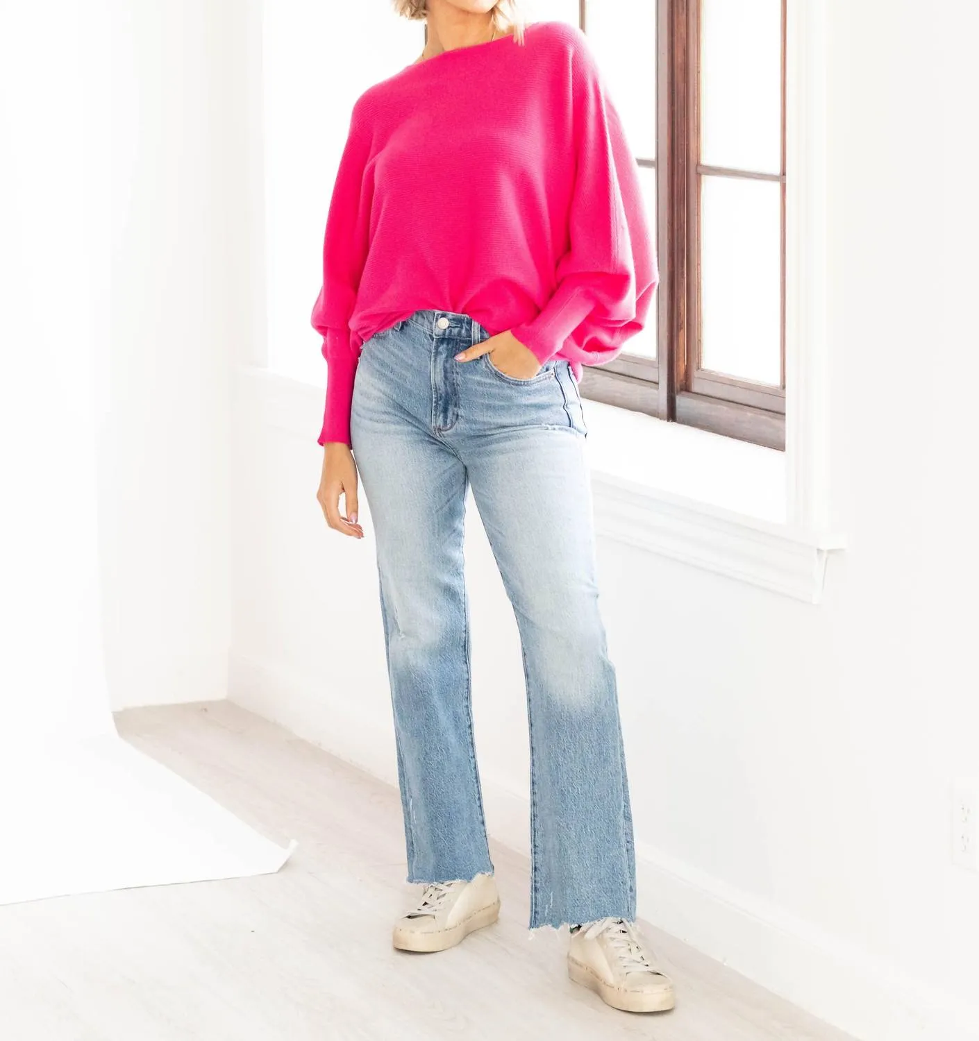 Ryu Pullover in Knallrosa