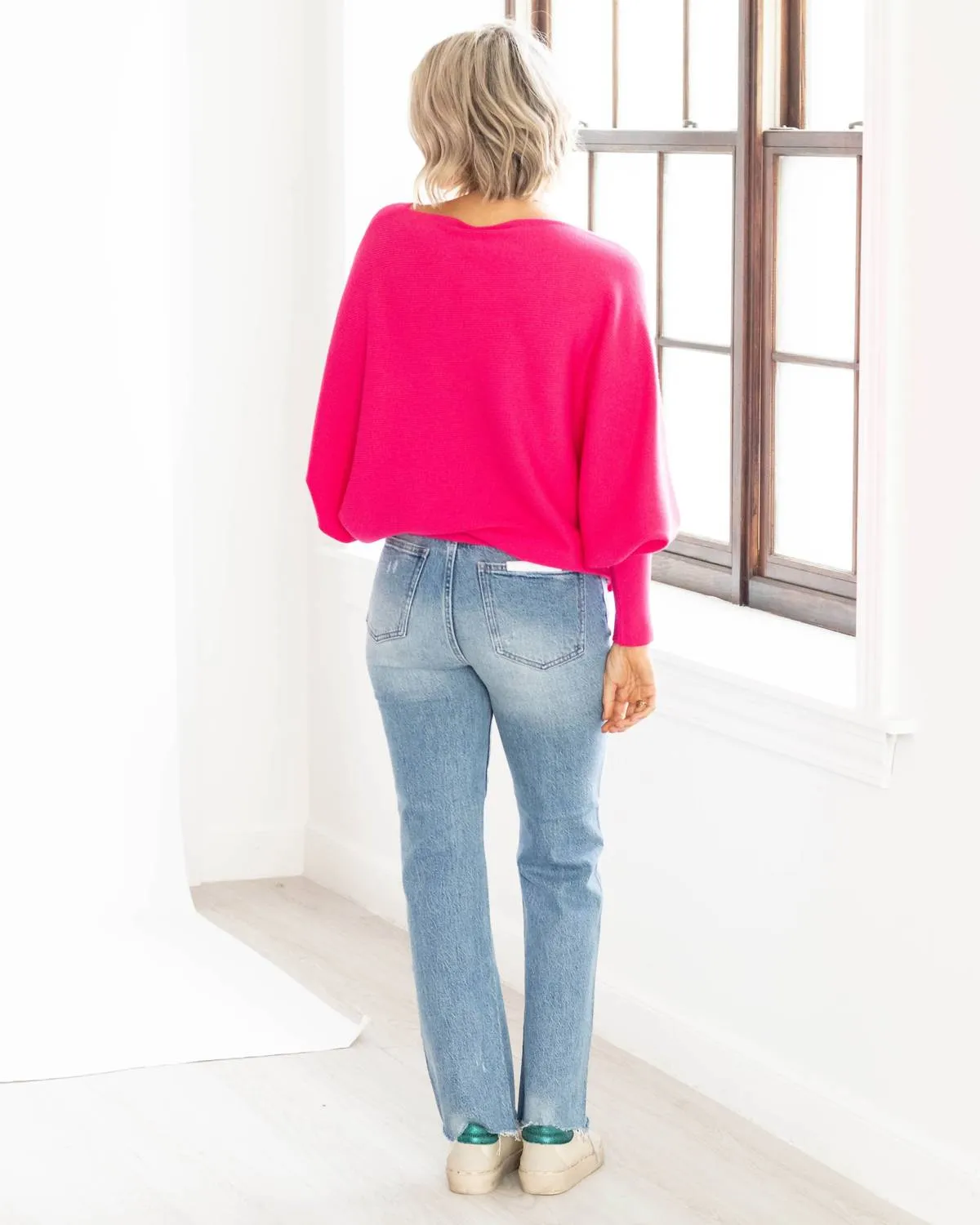 Ryu Pullover in Knallrosa