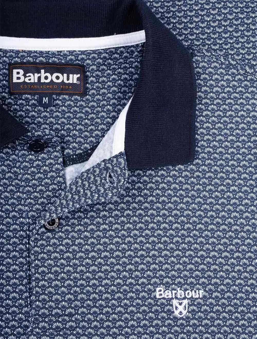 Shell Bedrucktes Polohemd Marineblau