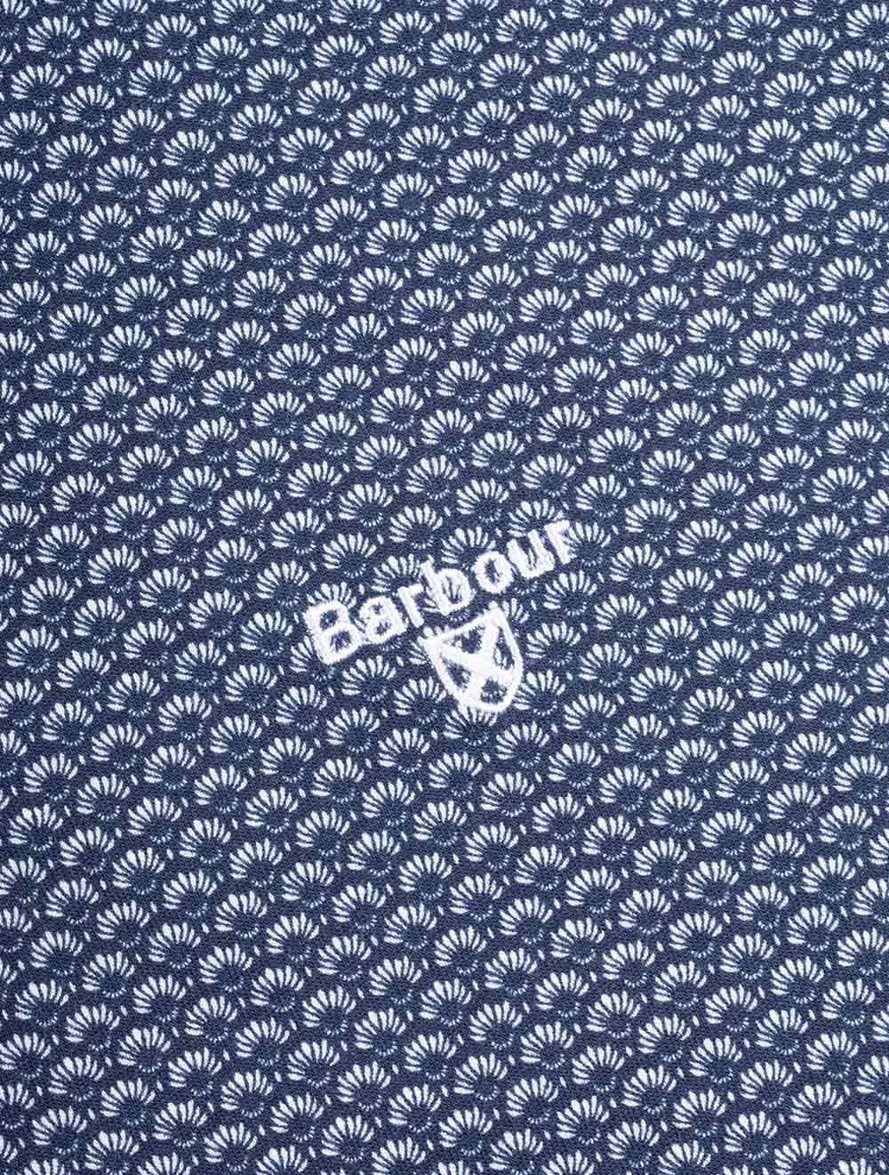 Shell Bedrucktes Polohemd Marineblau