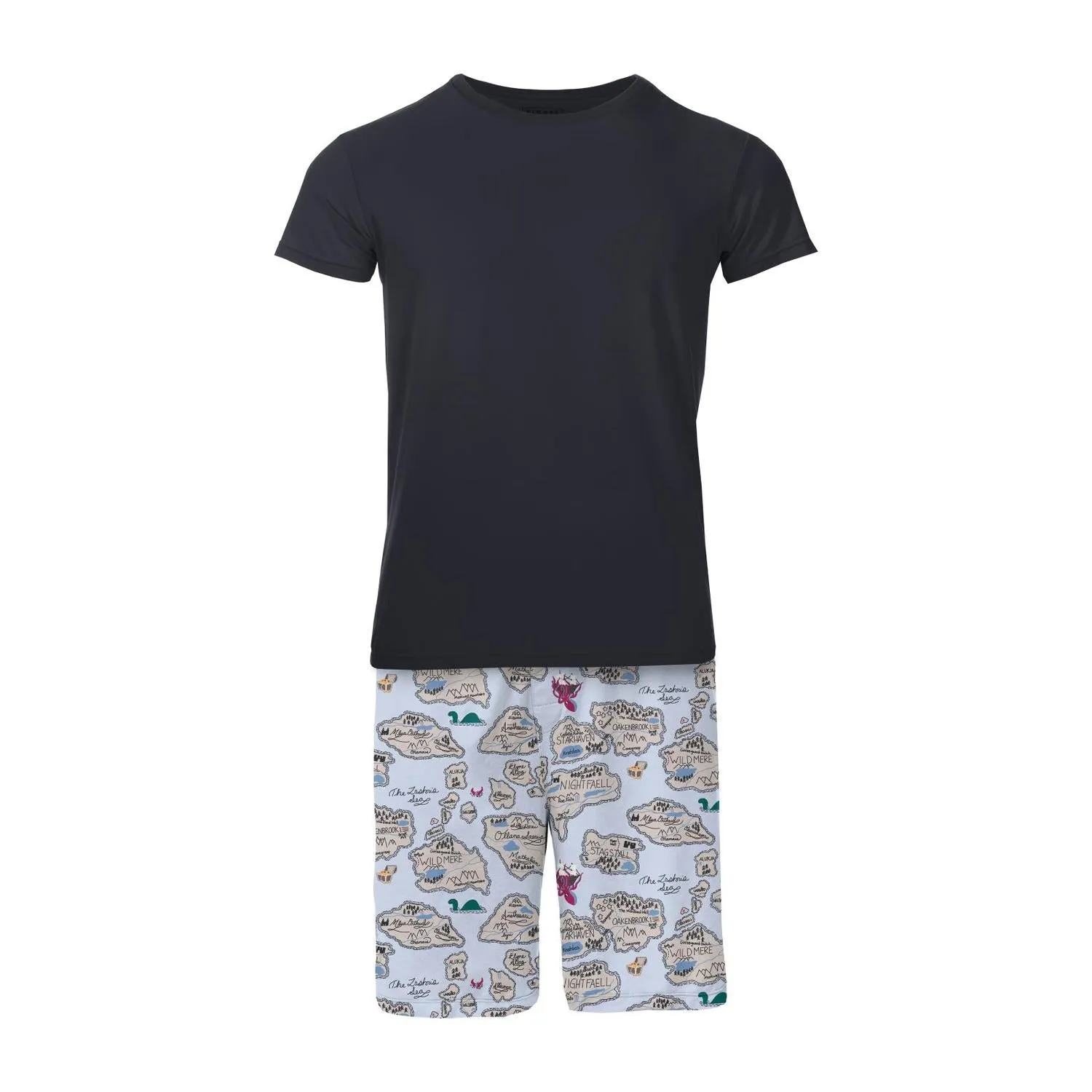 Kurzarm-Pyjama-Set In Dew Piratenkarte