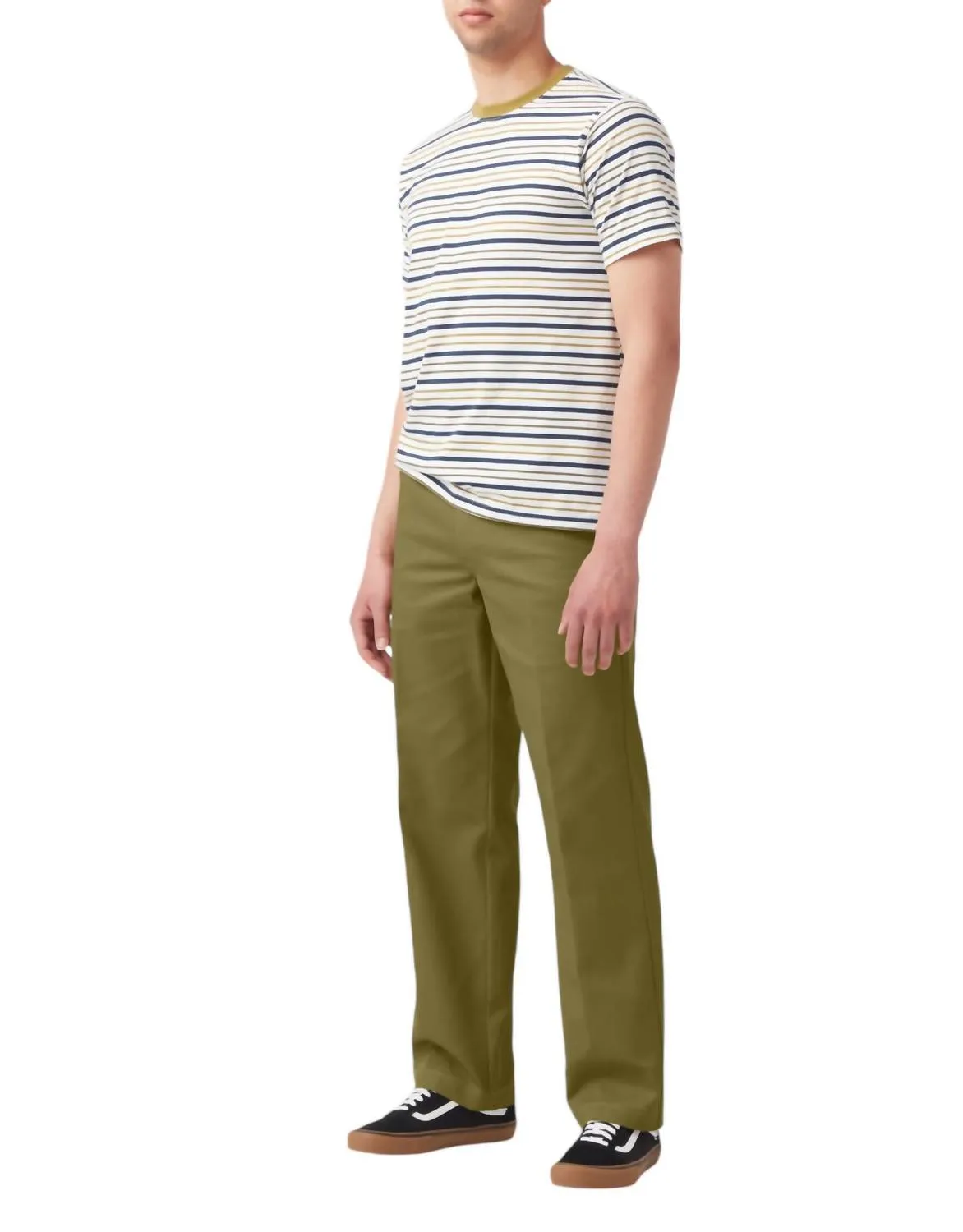 Skateboarding Regular Fit Twill Hose In Grünmoos