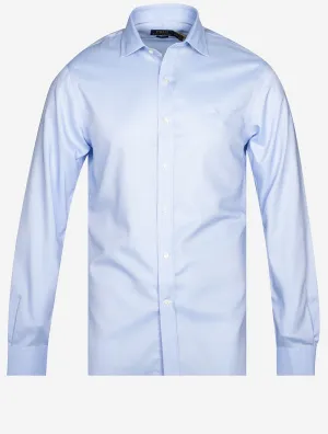 Schlankes Einfaches Hemd Blau