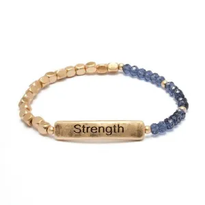 Prächtige Iris Stärke Armband mit Marineblau Kristall B2117