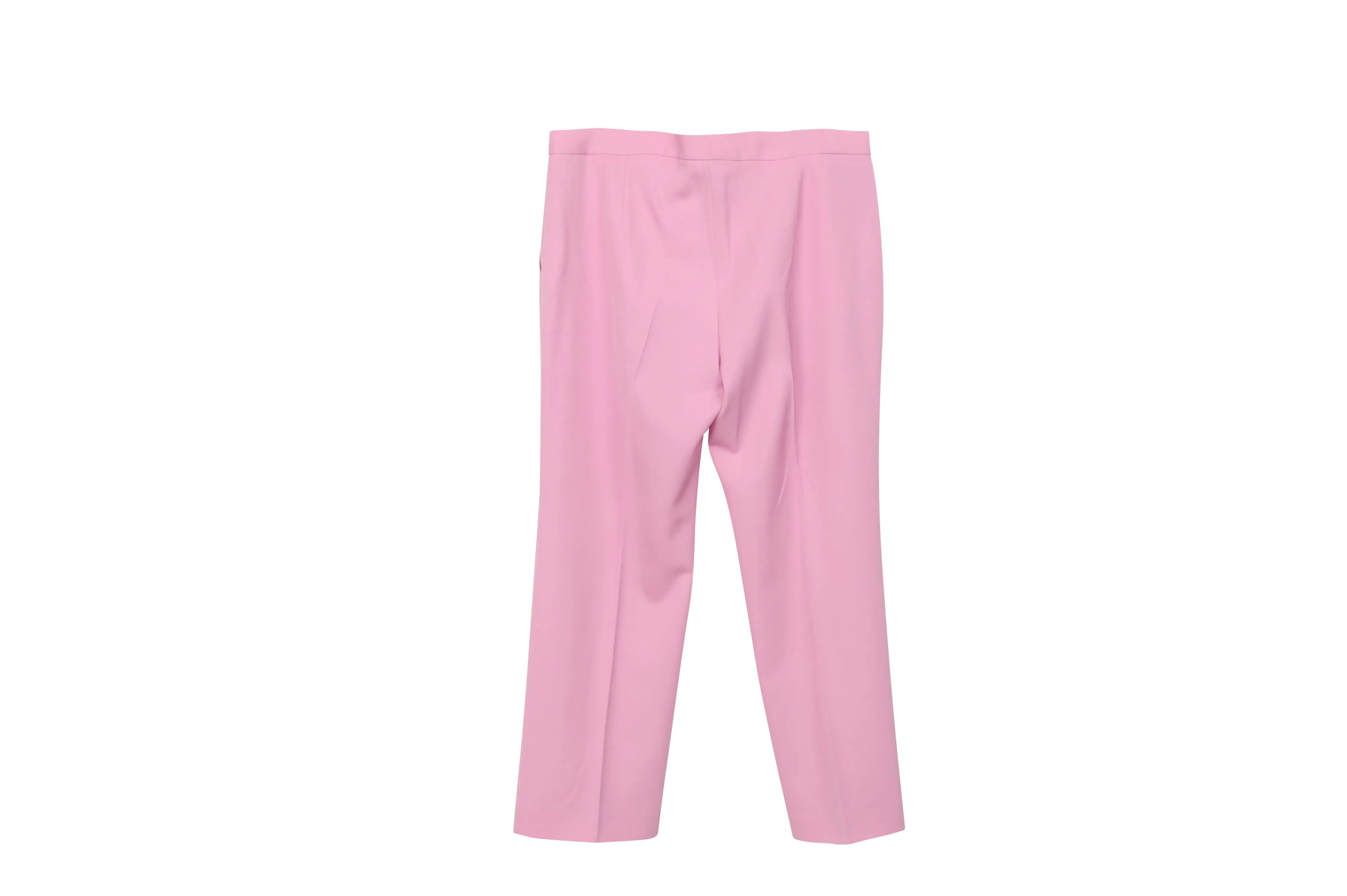 Stella McCartney Cropped Weite Bein Hose in Rosa Wolle
