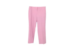 Stella McCartney Cropped Weite Bein Hose in Rosa Wolle