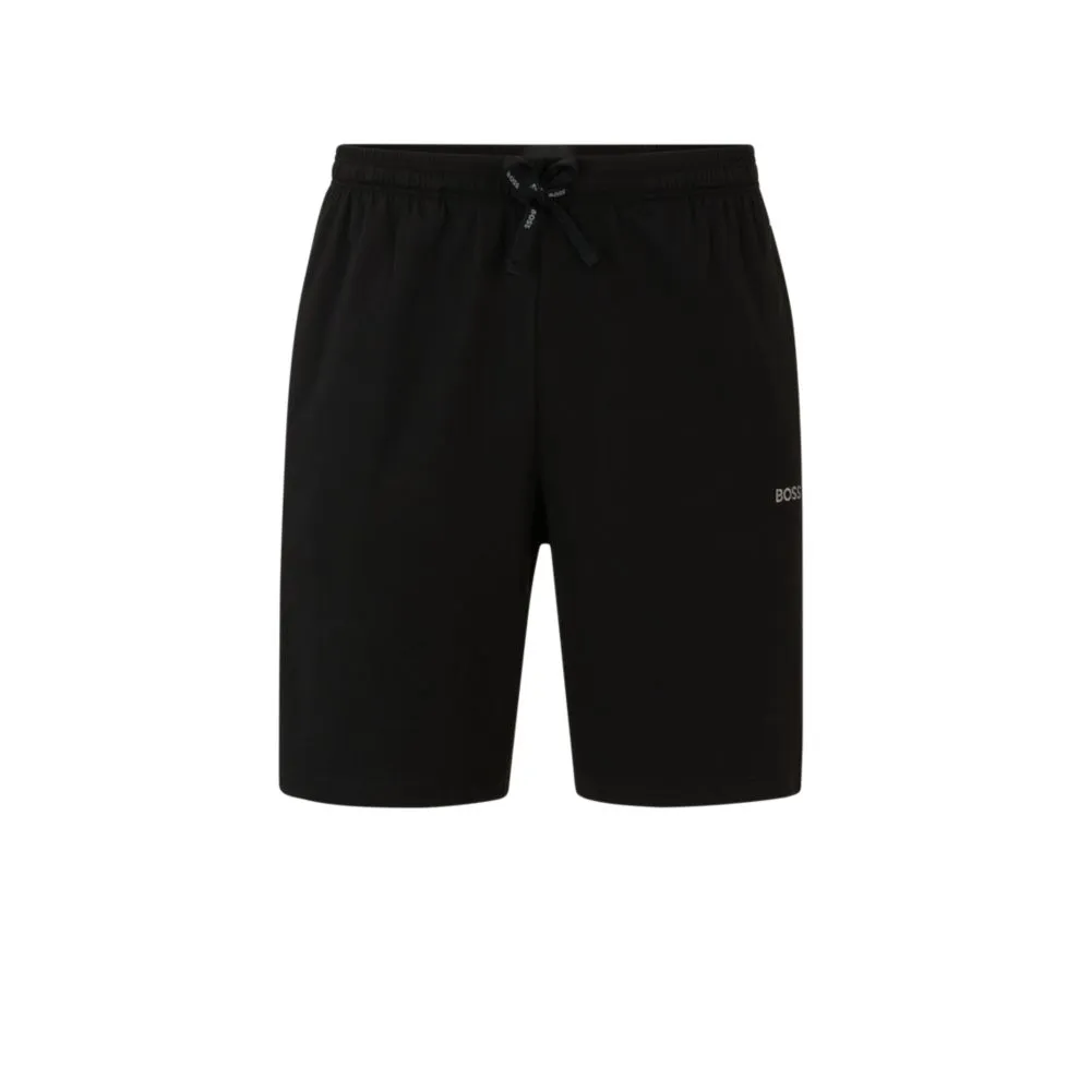 Stretch-Baumwoll-Shorts mit regulärer Passform und Logo-Detail