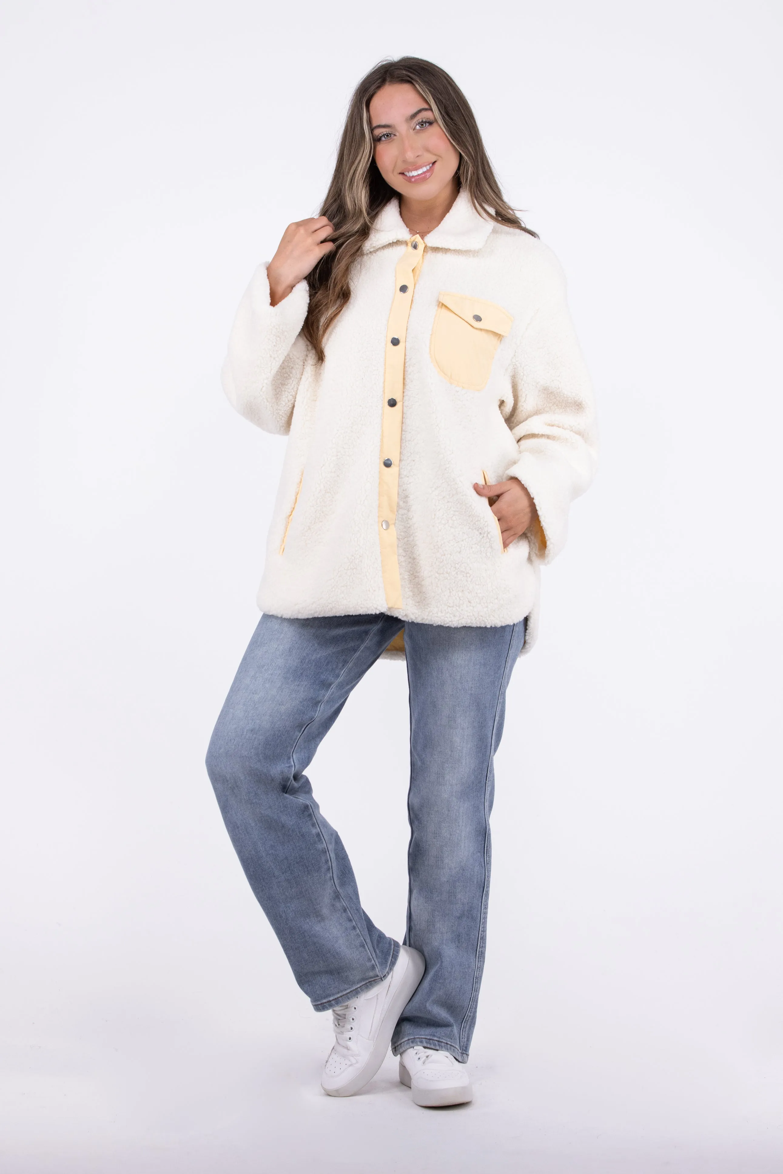 Atemberaubende Neuheit Damen Reversible Sherpa Jacke