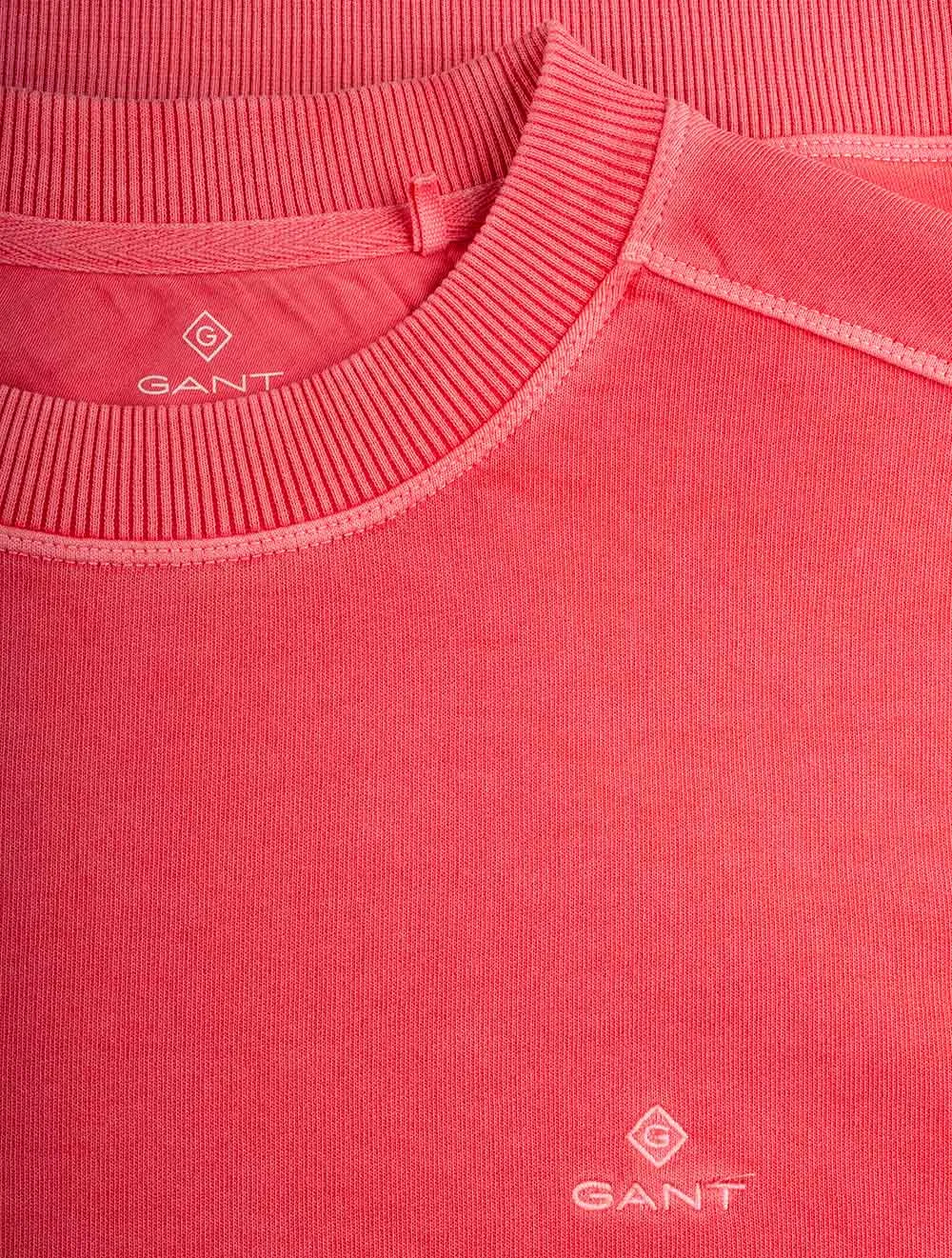Sonnenverblasster Crewneck-Pullover Wassermelonenrosa