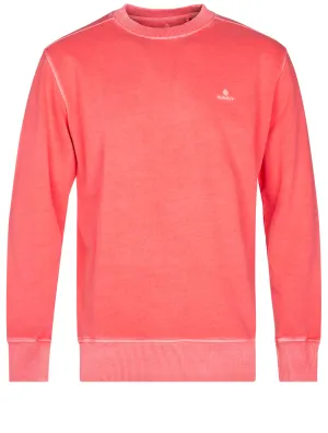 Sonnenverblasster Crewneck-Pullover Wassermelonenrosa
