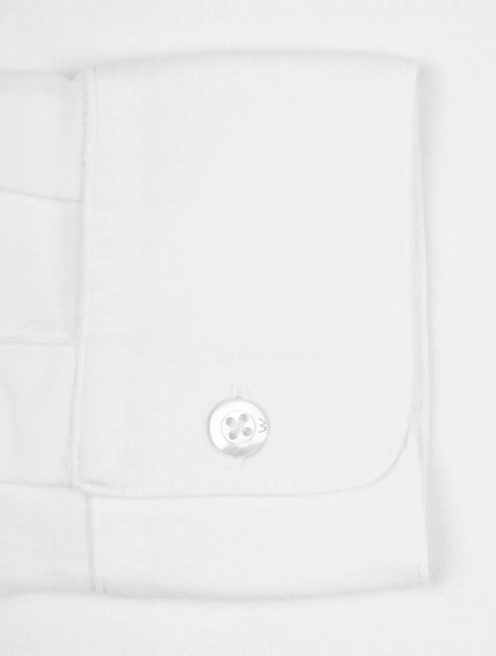 Maßgeschneidertes Polo-Shirt aus Jersey in Reinweiß