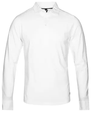 Maßgeschneidertes Polo-Shirt aus Jersey in Reinweiß