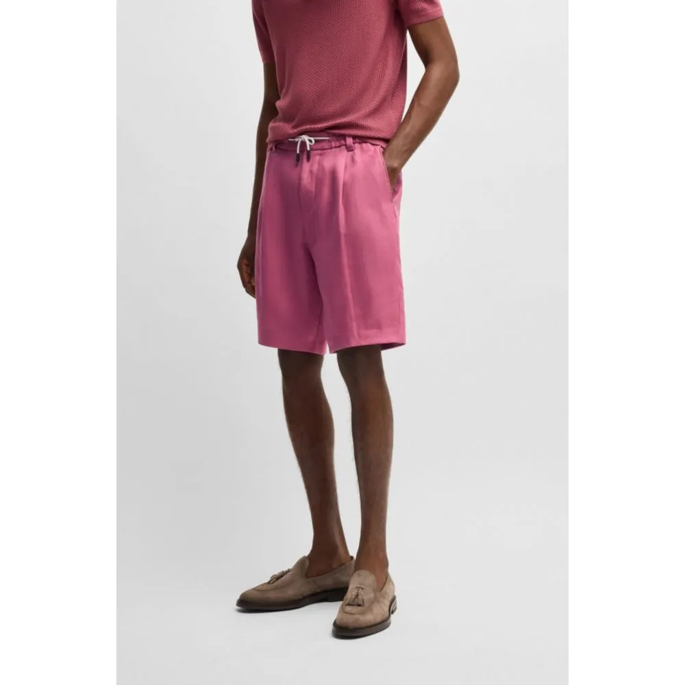 Schmale Shorts aus knitterresistenter Leinen