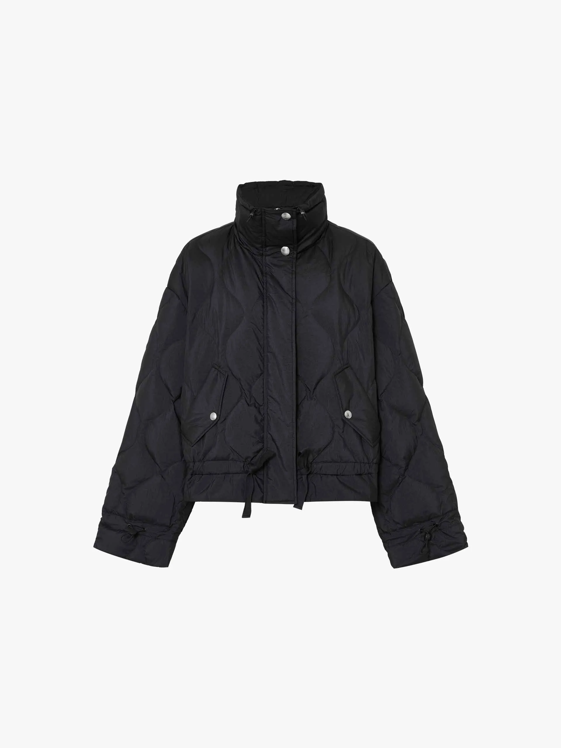 Tie Hem Steppdaunenjacke