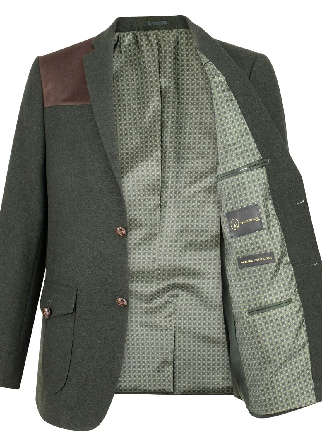 Tweed Jacke mit Jagd-Ellbogenflicken