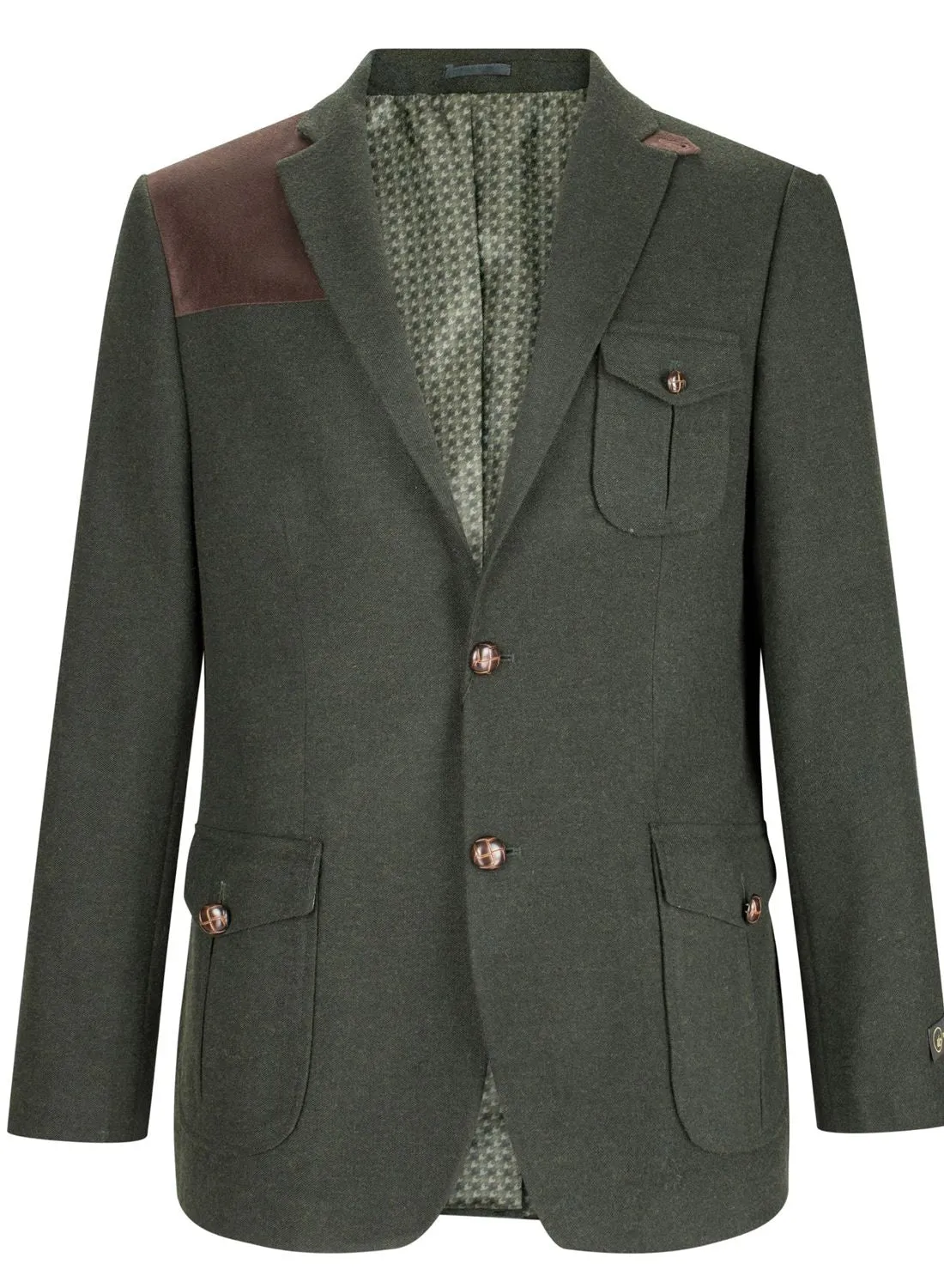 Tweed Jacke mit Jagd-Ellbogenflicken