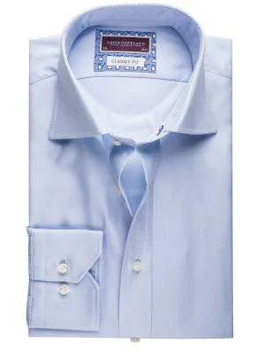 Twill Classic Fit Hemd Blau/maßgeschneidert