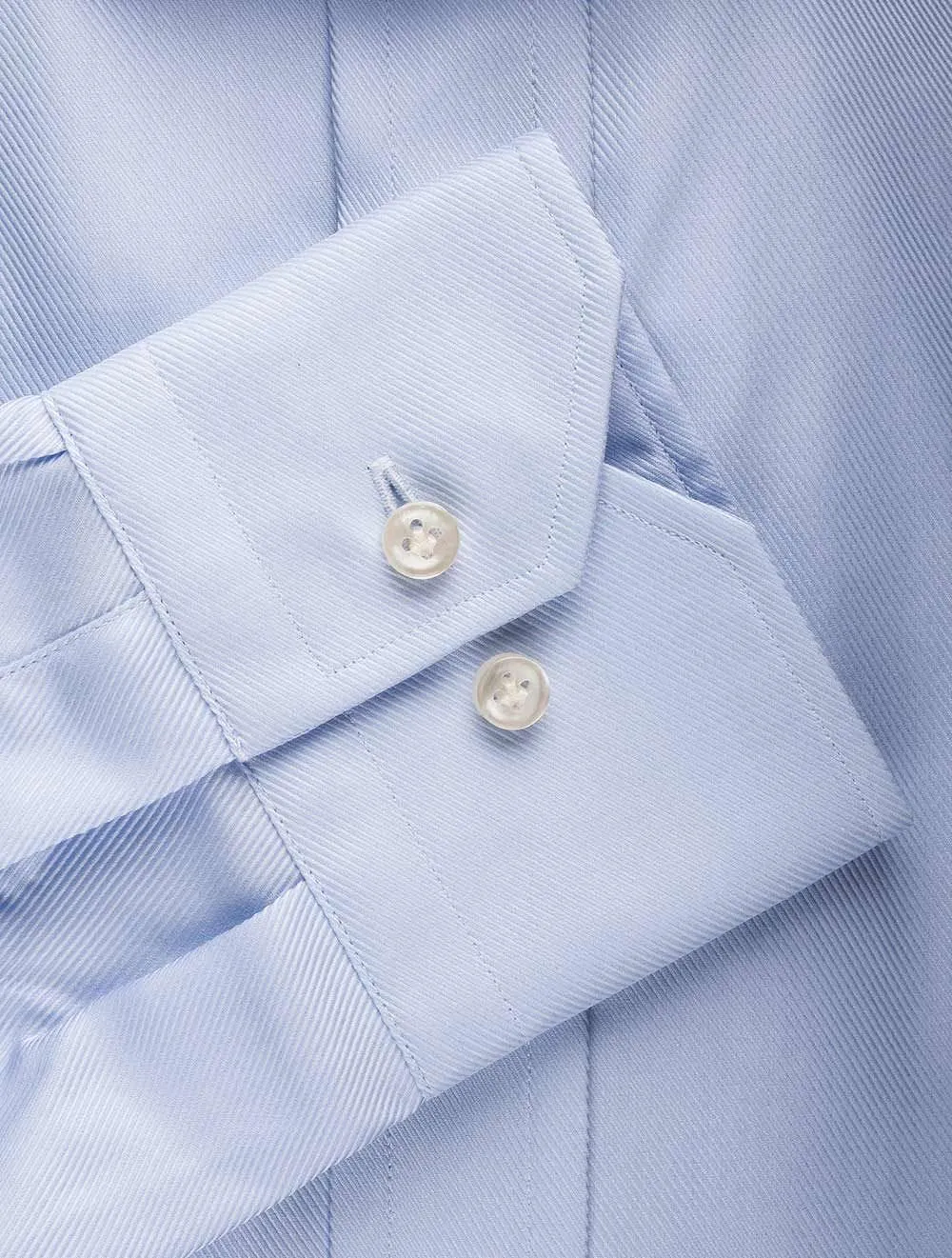 Twill Classic Fit Hemd Blau/maßgeschneidert