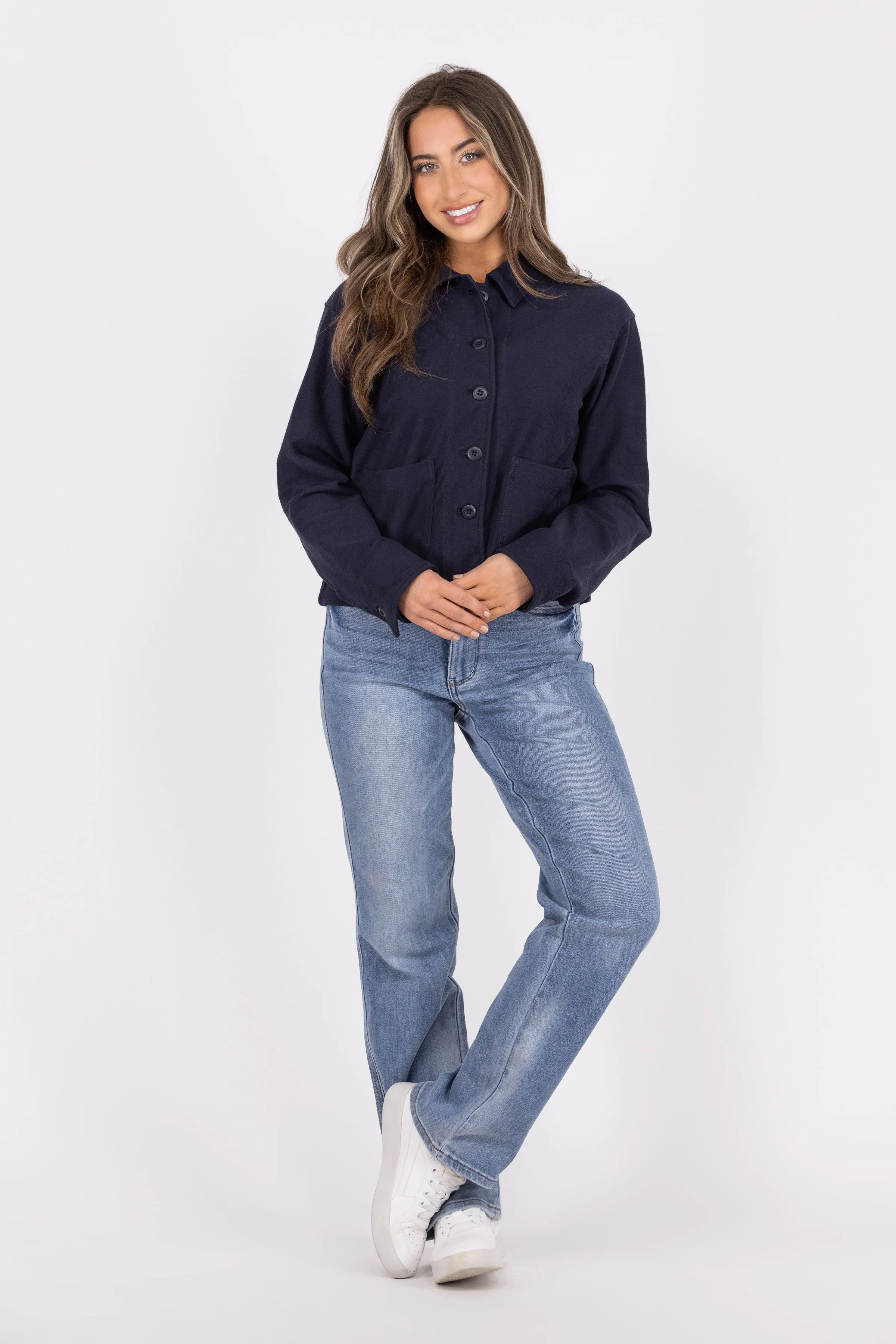 Einzigartiger Eindruck Damen-Knopfjacke
