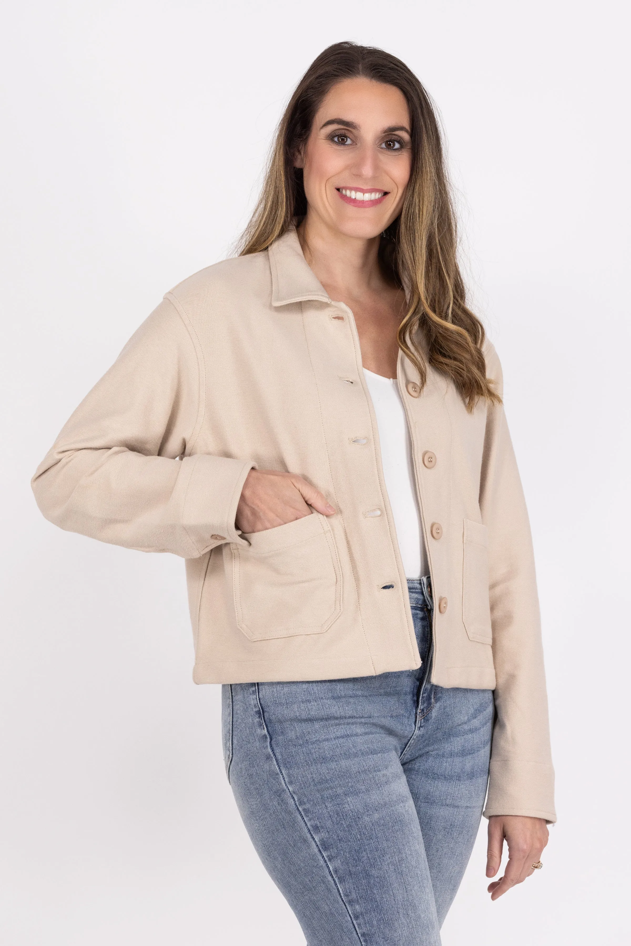 Einzigartiger Eindruck Damen-Knopfjacke
