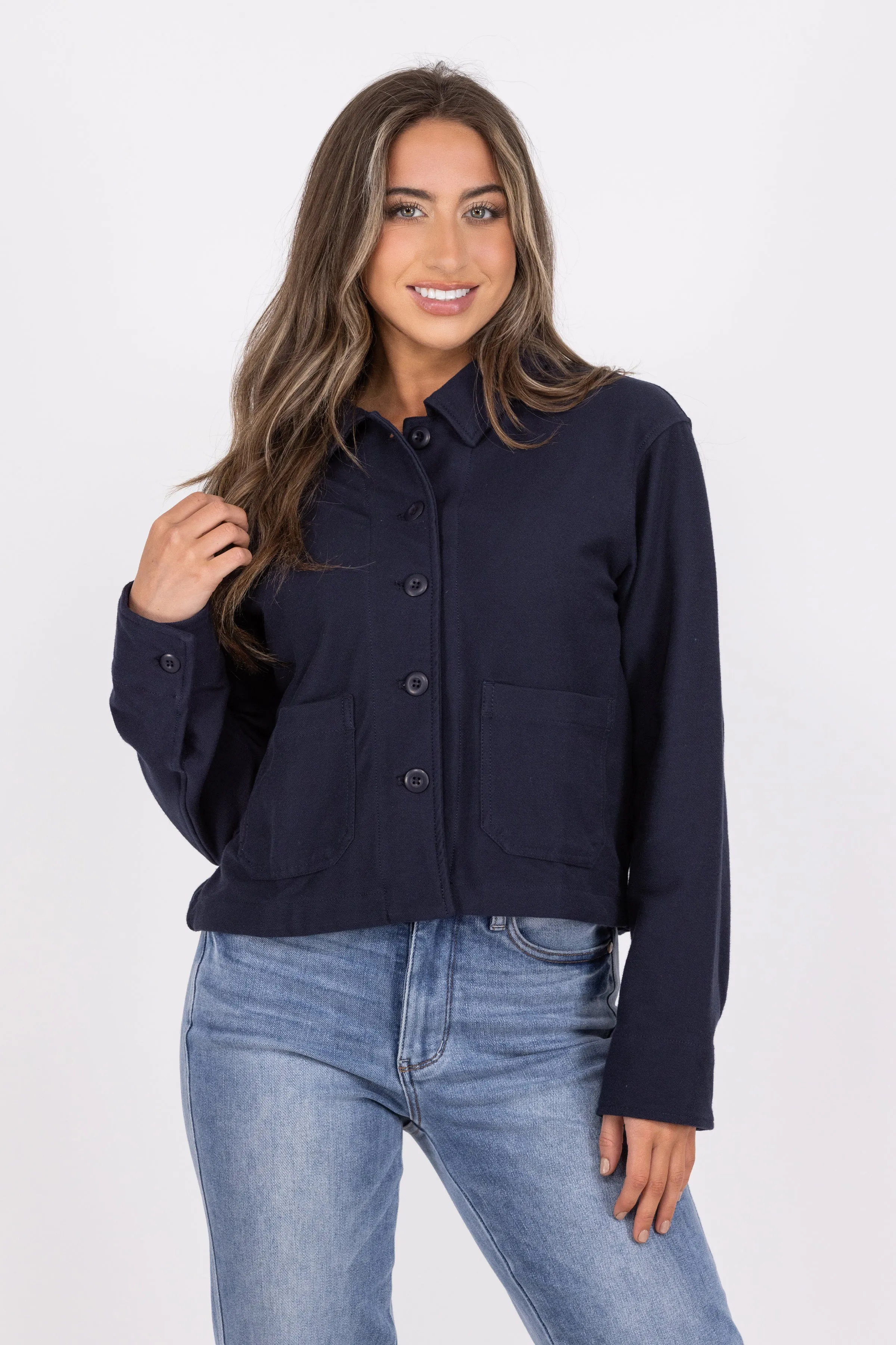 Einzigartiger Eindruck Damen-Knopfjacke