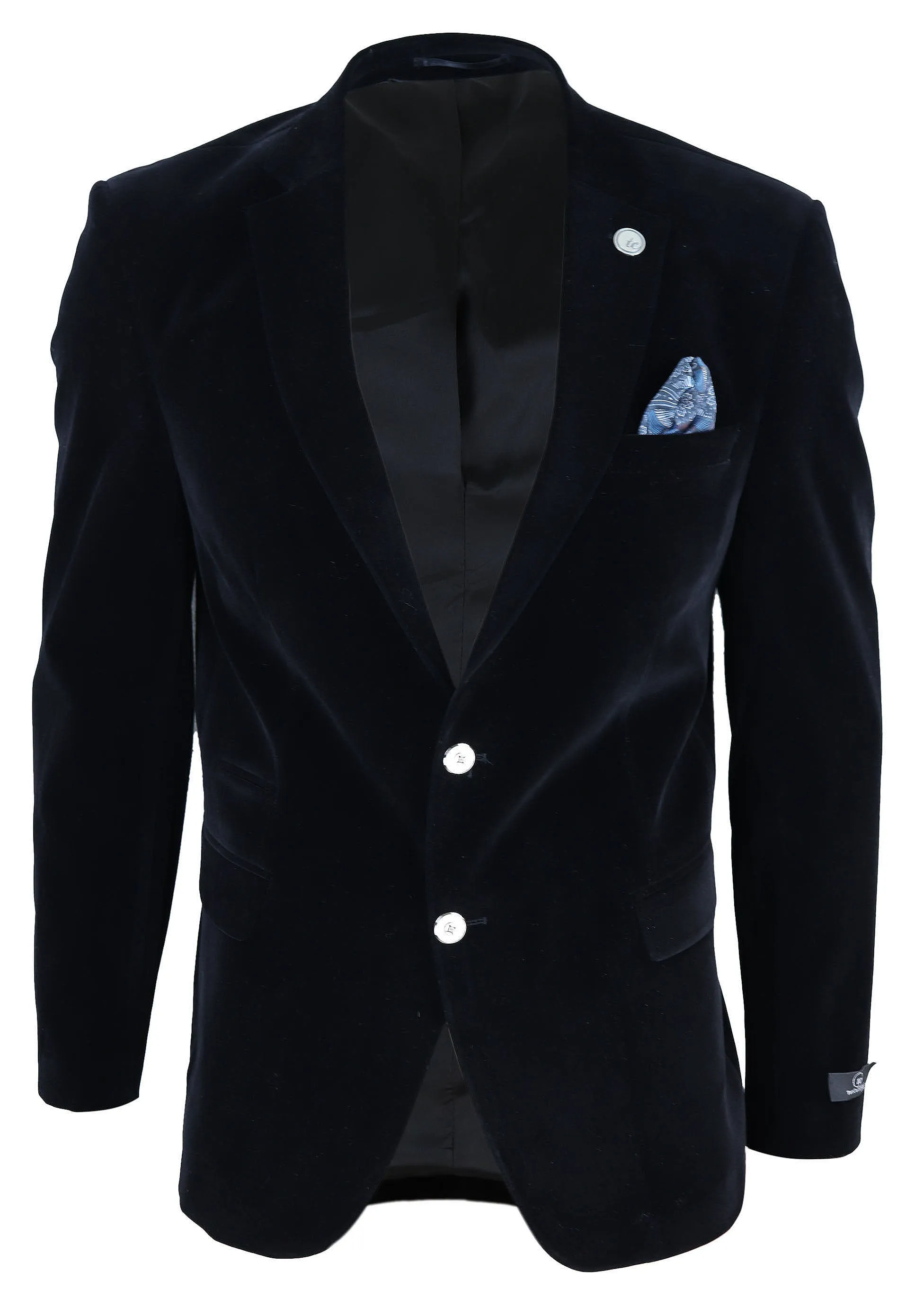 Samt Blazer Jacke 2 Knöpfe Abendessen Formal