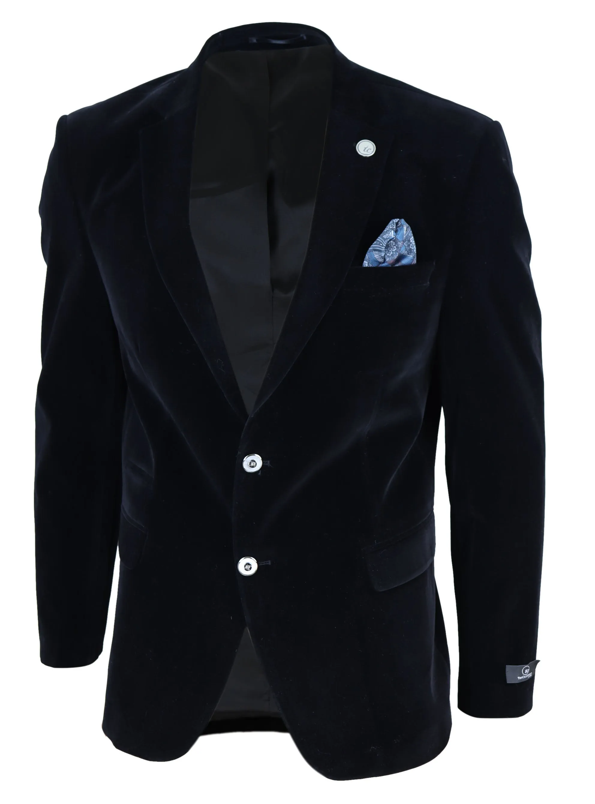 Samt Blazer Jacke 2 Knöpfe Abendessen Formal