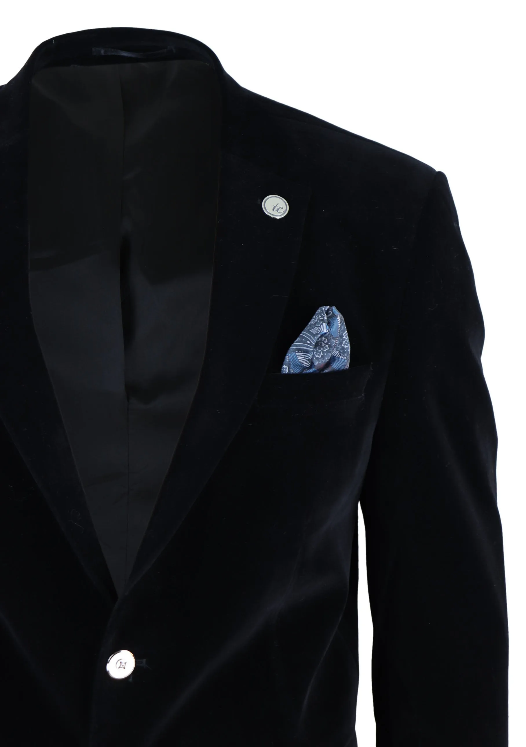 Samt Blazer Jacke 2 Knöpfe Abendessen Formal