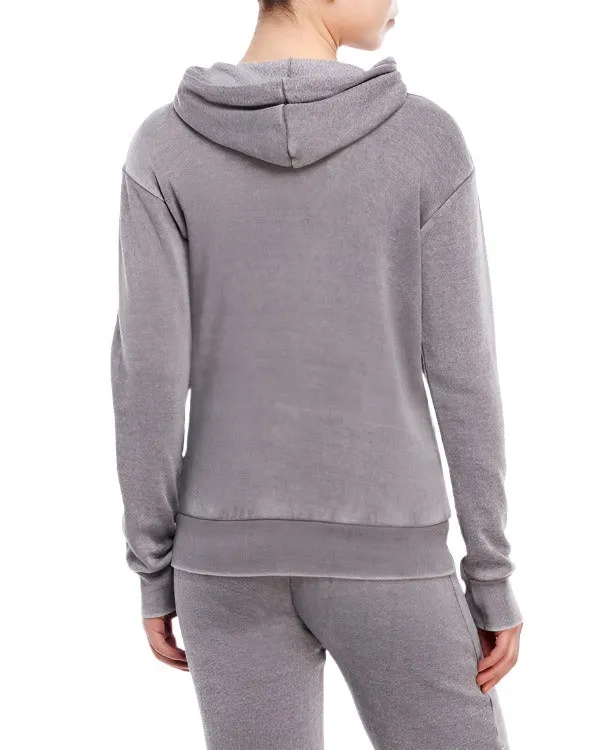Vintage Havana/Ocean Drive Burnout Burnout Zip Hoodie OD1479 Stahlgrau
