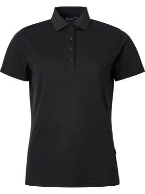 Damen Cray Kurzarm Polo in Schwarz
