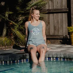 Damen 76 We The People Flowy Tank - Stonewash Denim