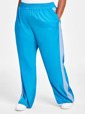 Damen-Farbblock-Hose, Blau