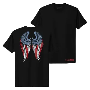Damen Freedom Angel Boyfriend Fit T-Shirt - Schwarz