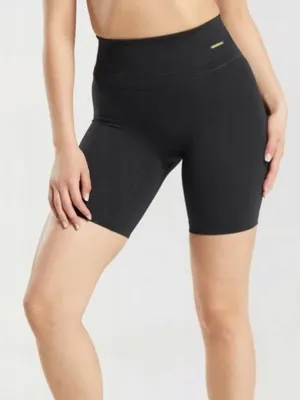 Einfache Damen-Sportshorts, Schwarz