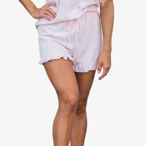 Damen Plus Extra Weiche Lounge Rüschen Shorts