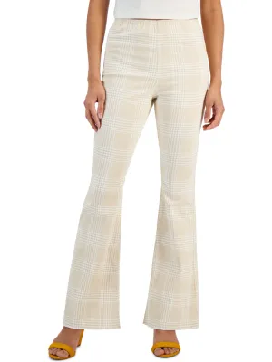 Damen Print-Schlaghose, Beige
