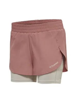 Damen Sportshorts mit Druck, Koralle