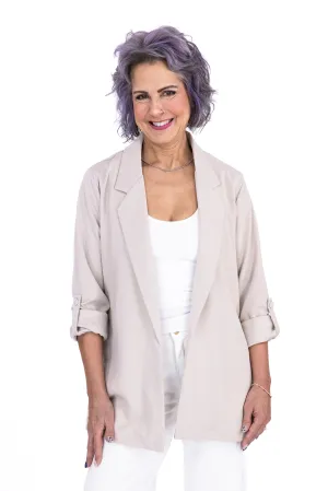 Damen Blazer mit lockerer Passform und offener Front
