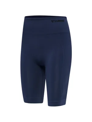 Damen Sport Shorts mit Rippen an der Seite, Marineblau