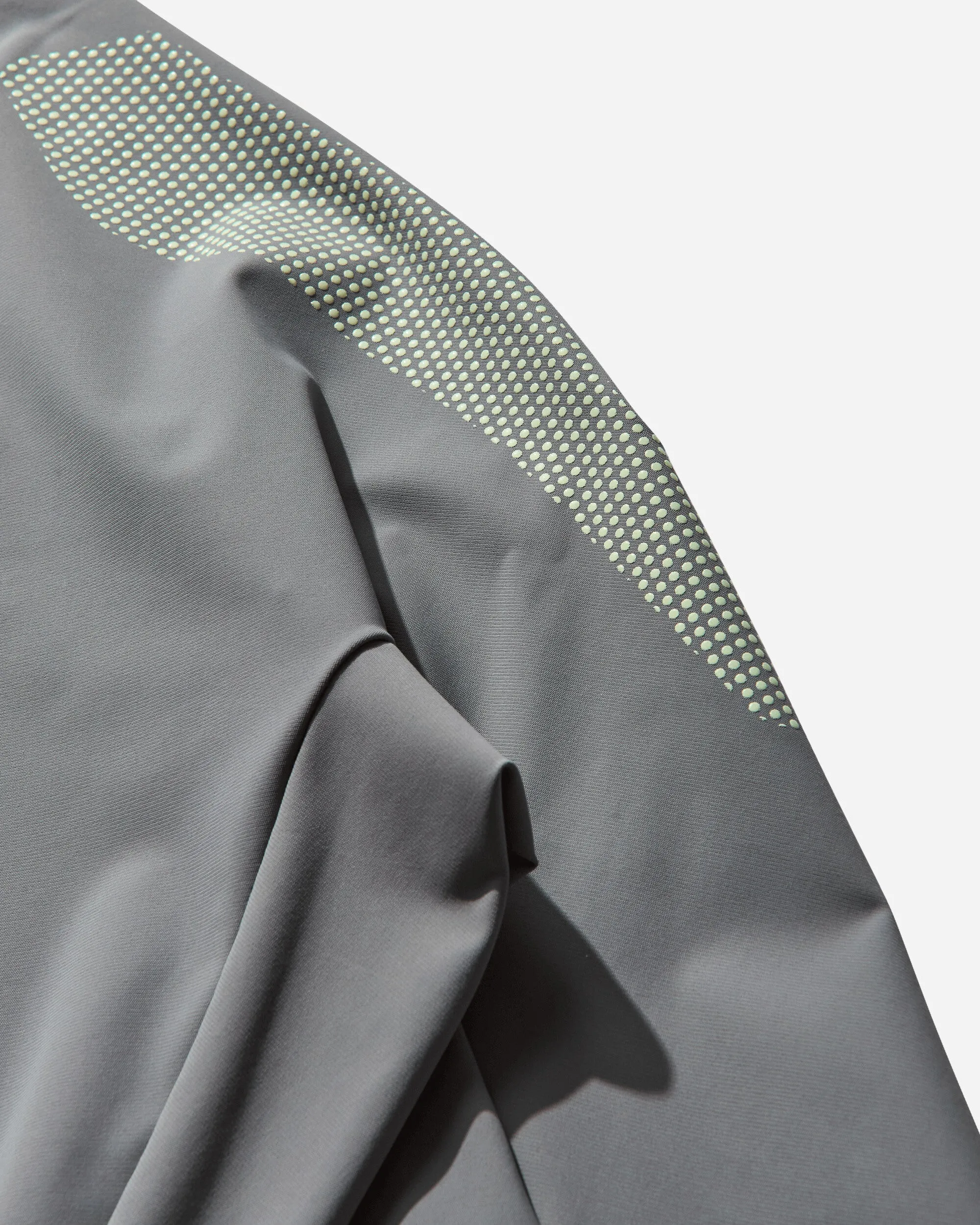 Damen-Reißverschluss-Top Grau / Limetten-Creme