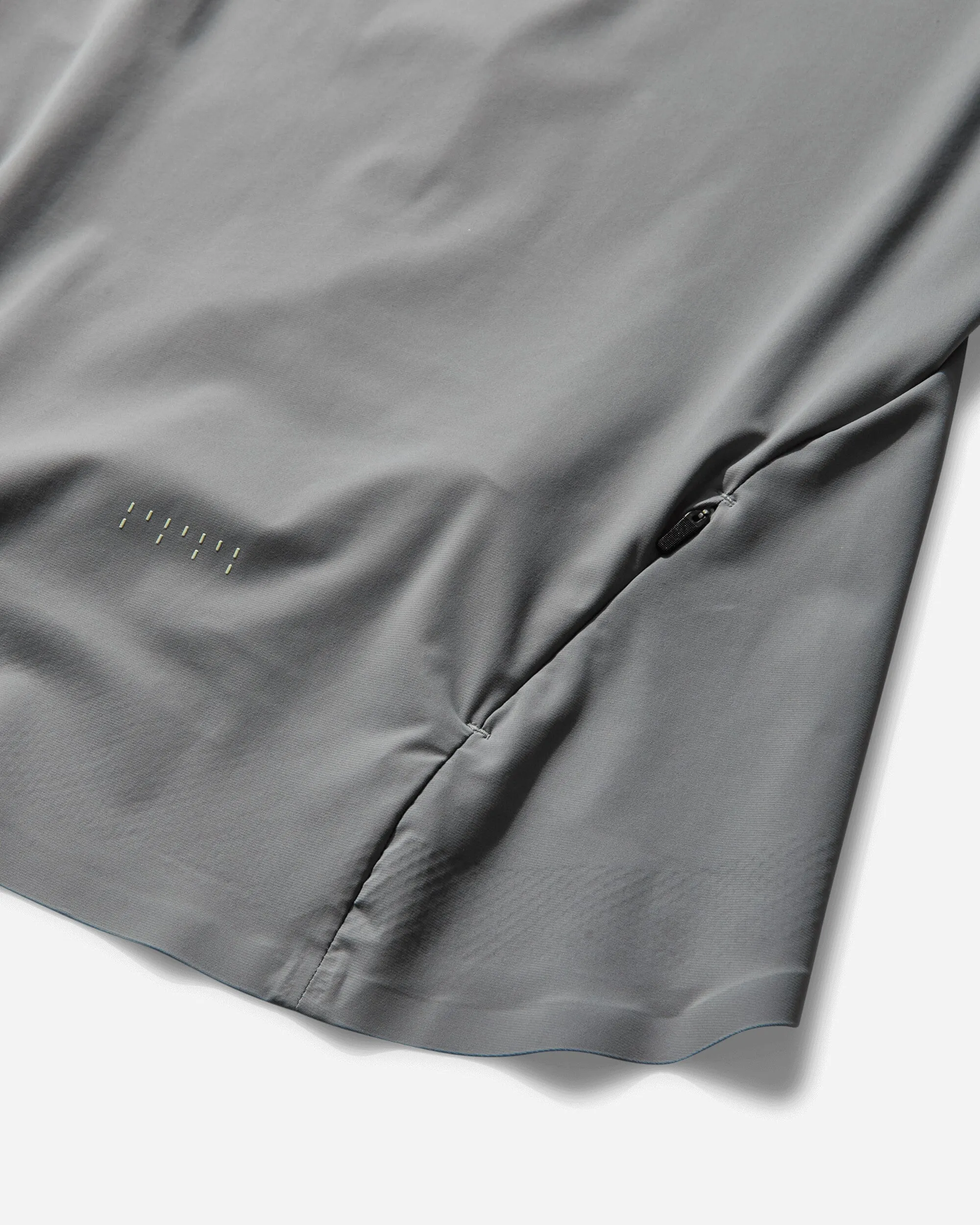Damen-Reißverschluss-Top Grau / Limetten-Creme