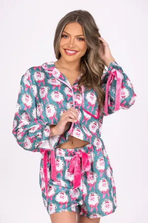 Kränze aus fröhlichen Damen Langarm Pyjama-Set
