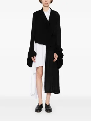 YOHJI YAMAMOTO - Damen Ballonärmel Wickeljacke Bekleidung_yohji-yamamoto